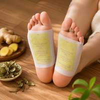 Patchs Détoxifiants Naturels pour les Pieds au Vinaigre de Bambou et au Gingembre de Haute Qualité, Nettoyants Profonds et Relaxants, Fournisseur OEM ODM