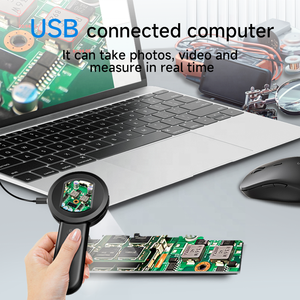 Chất lượng cao Kính lúp 100X với 8 LED ánh sáng 2 inch màn hình kỹ thuật số kính lúp - Product Image 5