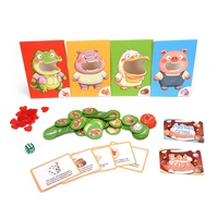 Jeu de société sur l'alimentation animale, jeu de société familial, soirée jeux pour enfants, jeu interactif de dés et de cartes, jeu alimentaire amusant, personnalisable OEM, vente en gros