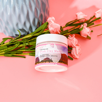 Juego de cuidado de la piel de etiqueta privada, humectante aclarante, rosa, Mousse, máscara de arcilla, tóner, jabón, Kit de regalo de belleza, juego de rosas