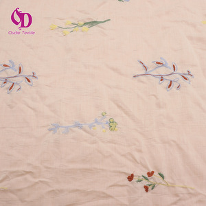 Tissu brodé en coton Tencel tissé en gros, respirant et confortable pour la décoration intérieure et les vêtements pour filles - Product Image 3