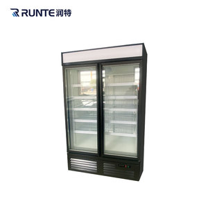 Commercial Beverage Cooler Display <b>Fridge</b> Drink Cooler Beer Glass Door Supermarket Refrigerator RT - Beverage Display Cooler Rap - Product Image 1
