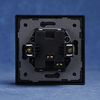 Interrupteur d'éclairage moderne mat peinture douce noir couvercle de plaque ignifuge EU 1 Gang 1 voie interrupteur d'alimentation électrique avec indicateur LED