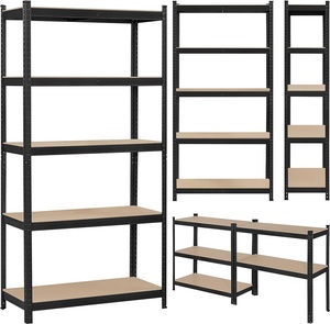 Étagère US Garage Rangement en métal solide Étagères réglables à <span class=keywords><strong>5</strong></span> <span class=keywords><strong>niveaux</strong></span> Étagères 2 X Étagères de rangement de garage Atelier de rayonnage à usage intensif - Product Image 1