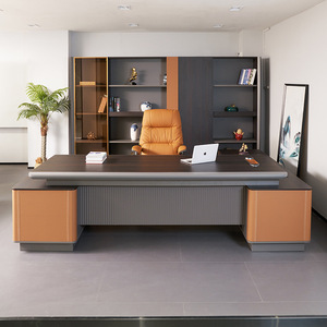 High-End Solid Wood Glass Modern Italian-Style Boss Executive Chairman Desk <b>File</b> <b>Box</b> Drawers Floor Mount for Commercial Use New - Product Image 4