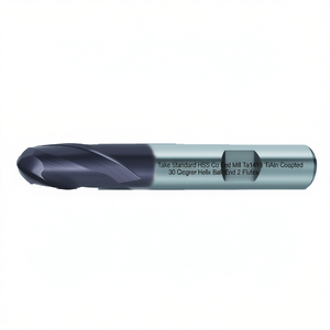 Fresa de extremo esférico HSS-Co estándar Ttake TA1418 con recubrimiento de TiAlN, helicoidal de 30 grados, 2 filos - Product Image 2