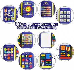 Nuevo Tablero de Actividades Sensoriales para Niños Pequeños de 1, 2, 3 y 4 Años, Juguetes Educativos para Viajes, Libro de Actividades Montessori de Fieltro - Product Image 4