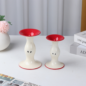 Ceramic Creative Apple Core Shape <strong>Vase</strong> Set of <strong>2</strong> Large and Small Modern Art <strong>Flower</strong> <strong>Vase</strong> for Living Room Shelf Table Home Decor - Product Image 6