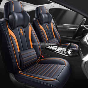 Fundas <span class=keywords><strong>de</strong></span> Asiento <span class=keywords><strong>de</strong></span> Coche Vitality Orange, Cuero Nappa Transpirable, Soporte Lumbar, Ajuste Universal para Todas las Estaciones, para Kia Forte 2018-2025 - Product Image 2