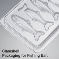 Boîte d'emballage en plastique PET transparent de qualité alimentaire écologique personnalisée pour appâts de pêche