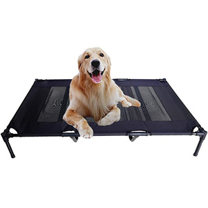 Wholesale Oxford Fabric Mesh Cloth Breathable Frame <strong>Dog</strong> Camp <strong>Bed</strong> Metal Canopy Elevated Pet <strong>Bed</strong> For Small Medium Large Breeds