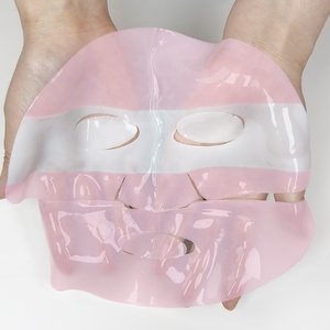 แผ่นมาส์กหน้าไฮโดรเจลคอลลาเจนสีชมพู 2 สี แบรนด์ส่วนตัว สูตรกระชับผิว ชุ่มชื้น กระจ่างใส ผลิตภัณฑ์บำรุงผิวสไตล์เกาหลี - Product Image 1