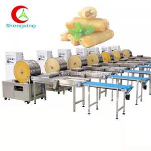 Ce Approved Spring Roll Wrapping Machine For Sale SX-8045 Commercial Automatic Spring <strong>Dough</strong> Sheet Machine - Product Image 1