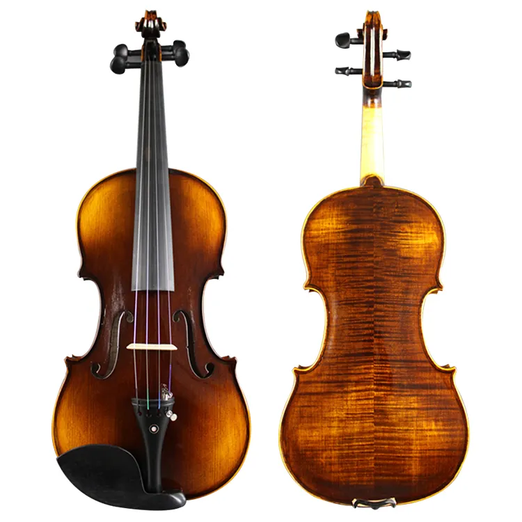 Hochwertige handgemachte Violine Solo Erwachsenen Violine Flamme Ahorn Geige