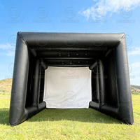 Tente de simulateur de golf gonflable NAIRBAG avec fonction de visionnage de films et de sports, tente d'entraînement de golf gonflable imperméable