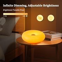 Lampe de table nordique en forme de donut, style Bauhaus médiéval, pour salon, salle à manger, chambre à coucher, décoration, lampe de table LED en forme de champignon