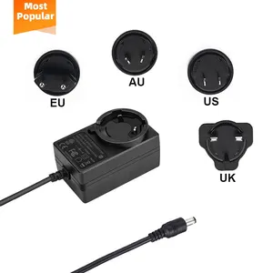 Prises UE/États-Unis/Royaume-Uni/AUS adaptateur secteur à broches interchangeables adaptateur d'alimentation cc 12v 2a