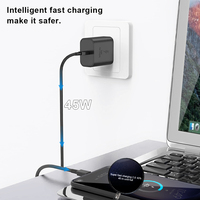Cargador de Pared USB-C de Carga Rápida de 45W HNT al por Mayor con Cable de 1.8M 5A PD+PPS, Enchufe US/UK/EU para Teléfonos Samsung, Más Ecológico
