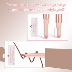 Wholesale Matte <b>Eyeshadow</b> Stick with Brush Private Label Custom Bulk Thin Eye Highlighter Pen Makeup Color <b>Eyeshadow</b> Pencil - Product Image 4