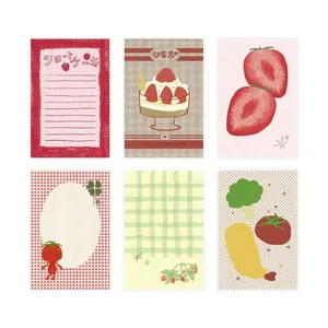 Dâu Tây <span class=keywords><strong>Memo</strong></span> Pads Kawaii phong cách Hàn Quốc M5 sổ lưu niệm giấy Tạp Chí Ins cà chua notepad lưới cơ sở giấy trang trí nguồn cung cấp - Product Image 1