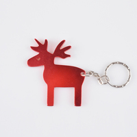Markdown vente porte-clés de noël mignon ornement de dessin animé en feutre arbre de noël père noël étoile ange Elk porte-clés pendentif bijoux H