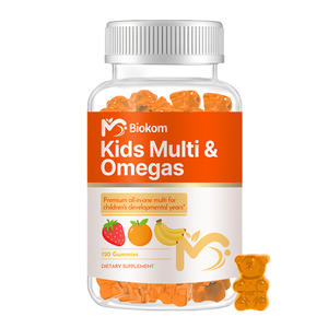 Suplemento de gomitas de vitamina de sabor natural de gran sabor, gomitas Omega 3 para niños, huesos saludables y apoyo inmunológico - Product Image 1