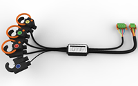 Transformador de corriente de potencia trifásico único Flexible caja de medición electrónica bobina Rogowski 3KV entrada 9V Material de cobre 50Hz