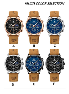 Đồng hồ nam giảm giá Poedagar P928 Chronograph <span class=keywords><strong>d</strong></span>ây da thật chống nước máy <span class=keywords><strong>quartz</strong></span> - Product Image 2
