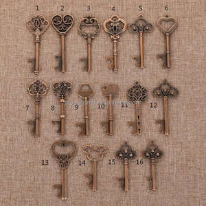 Venta al por mayor personalizado varios favores de la boda barato esqueleto antiguo llave abrebotellas - Product Image 1