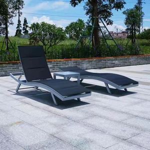 Bon marché Chaise longue simple réglable pour l'extérieur Chaise longue empilable Chaise longue inclinable pour le <span class=keywords><strong>soleil</strong></span> avec tissu en maille - Product Image 6