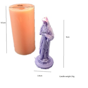 Molde de Silicone para Vela B-3425 Deus Jesus Pai, Molde de Vela da Virgem Maria Segurando Jesus Crucificado - Product Image 3