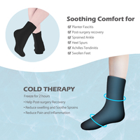 Chaussettes de cryothérapie réutilisables avec pochettes de gel pour soulager les douleurs musculaires, les contusions, les gonflements, l'arthrite et les douleurs post-partum aux pieds
