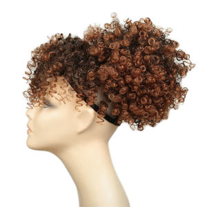 117g cordon queue de cheval crépus curl <span class=keywords><strong>chignon</strong></span> updo pince cheveux synthétique extension updo ananas fring - Product Image 5