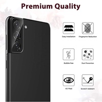 Protection d'objectif d'appareil photo en verre trempé ultra-fin HD de qualité AAA 9H pour S21/S21+/S21 Ultra, résistant aux rayures