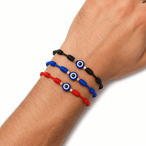 Braccialetto Intrecciato con Charm <span class=keywords><strong>Nazar</strong></span> Personalizzato OEM BSCI, Amuleto di Protezione Contro il Malocchio Blu, Bracciale Portafortuna Unisex - Product Image 1