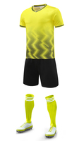 Setelan Jersey Sepak Bola Unisex Remaja Grosir Pakaian Tim Bahan Polyester Bernapas Seragam Latihan Sepak Bola Kustom dengan Celana Pendek