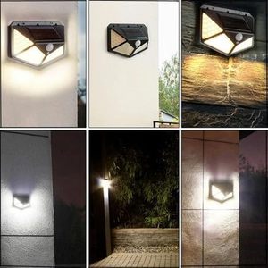 Lampe solaire de jardin de haute qualité pour l'extérieur, 100 LED, étanche, avec détecteur de mouvement, lampes solaires murales de jardin - Product Image 5