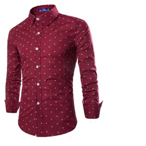 Camisas Formales para Hombre, Modelo Nuevo, Diseño Estampado, con Cuello Alto, Manga Larga, Cierre de Botones, al Precio Más Bajo - Product Image 5