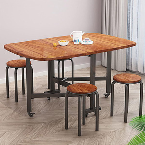 <span class=keywords><strong>Table</strong></span> de salle à manger pliable et <span class=keywords><strong>extensible</strong></span> en bois moderne <span class=keywords><strong>avec</strong></span> armoire de rangement pratique et <span class=keywords><strong>table</strong></span> <span class=keywords><strong>console</strong></span> Mobilier de maison - Product Image 2