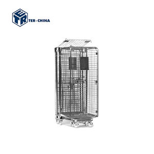 ที่ใส่ของแบบพับได้กรง Q235เหล็กรถเข็นขนาดกลางขนาด500x800พับได้ปลอดภัยขนาด720กก. - Product Image 3