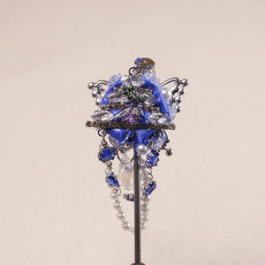 Klein bleu papillon industrie lourde népalais perles bricolage stylo perles en vrac à la main téléphone portable chaîne sac suspendus perles correspondant - Product Image 6