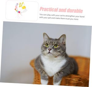 Juguete Interactivo Ecológico para Gatos Zenidoo, Disco Adhesivo con Varita Elástica para Gatitos, Hecho con Plumas, 1.8m - Product Image 4
