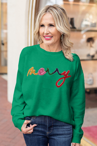 Vente en gros 2025 Mesdames Automne Hiver Chic Blanc Merry & Bright Holly Jolly Pulls <span class=keywords><strong>de</strong></span> <span class=keywords><strong>Noël</strong></span> décontractés personnalisés pour femmes - Product Image 5