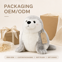 Peluche personnalisée en forme de phoque, fabriquée directement en usine à partir de vos croquis, poupée de personnage en peluche OEM/ODM pour marques IP originales