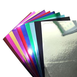 Vendita calda 120g 250g doppio lato <span class=keywords><strong>cartoncino</strong></span> di carta metallizzata formato <span class=keywords><strong>A4</strong></span> formato oro specchio foglio di carta - Product Image 6