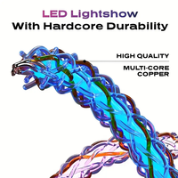 6A Charge rapide Câble USB C Multicolore LED RGB Lumière Gradient 3 en 1 Chargeur Câble pour iPhone 15 Samsung