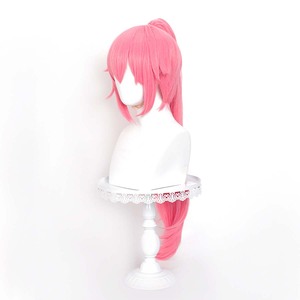Peluca Larga y Lisa de Color Rosa Resistente al Calor para Cosplay de <span class=keywords><strong>Anime</strong></span> de Halloween para Mujer, AOKG-222 - Product Image 4