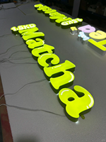 Letras de Neón con Efecto Gelatina, Letreros Luminosos Personalizados, Letreros Acrílicos para Publicidad, Letreros Comerciales, Letreros Metálicos 3D para Pared