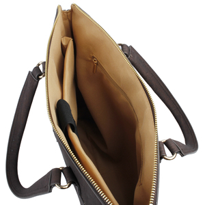 ELEECHOO-Bolso de cuero de corcho Vintage para hombre, bolso de viaje informal/de negocios, maletín marrón personalizado directo de fábrica - Product Image 2