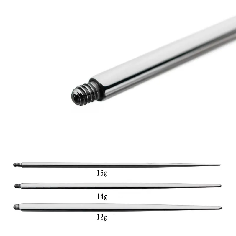 High Polished Presterile Piercing Needles Body Piercing Jewelry Accessories G23/ASTM F136 Titanium Zircon High Grade Asscher Cut